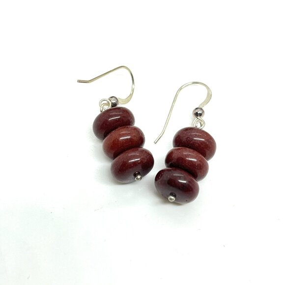 JAY KING DTR DESSERT ROSE TRADING RED GENUINE STONE 925 STERLING SILVER EARRINGS - Picture 7 of 14